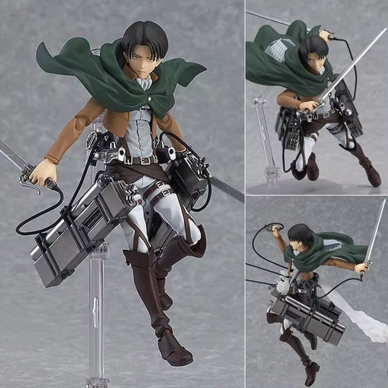 XIWANXILE Anime Figur Shingeki no Kyojin Eren Yeager Levi Mikasa Modell Puppe mehrfarbig - Bild 5