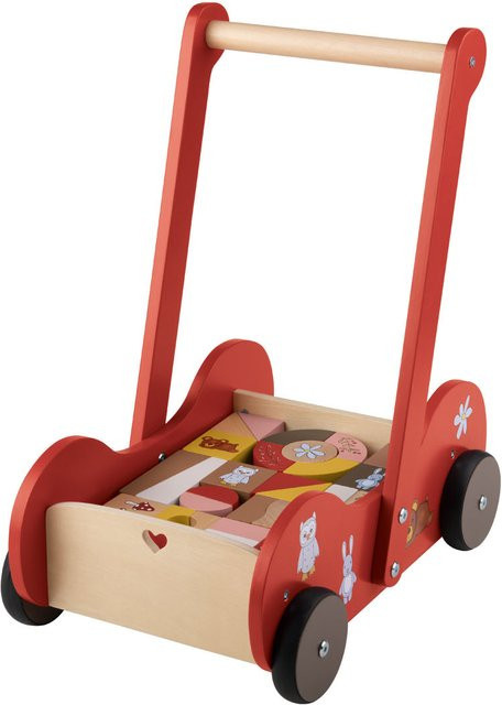 PLAYTIVE Holz Schiebewagen Rot ab 1,5 Jahren - Bild 1