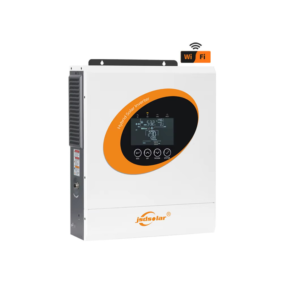 Jsdsolar Hybrid-Solarwechselrichter 6,5KW 48V 230VAC mit 120A MPPT-Solarladegerät, Reiner Sinus, WLAN, RS232/RS485/USB, Doppelter AC-Ausgang, On/Off-Grid PV-Wechselrichter, Weiß - Bild 7