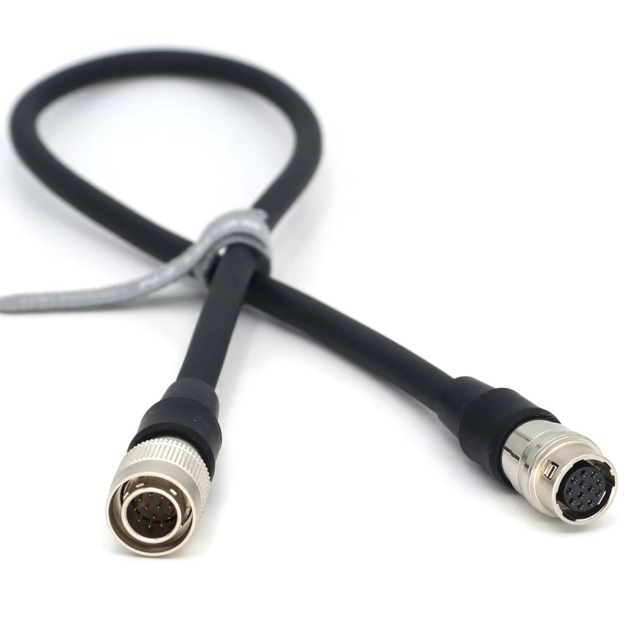 Hirose Verlängerungskabel 12-Pin-Stecker auf 12-Pin-Buchse für Fuji-Objektive UA14x4.5BERD UA 4k Fokus-Verlängerungskabel, Schwarz - Bild 2