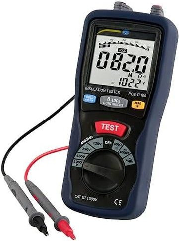 PCE Instruments Isolationstester PCE-IT100 Ohmmeter in Blau - Bild 1