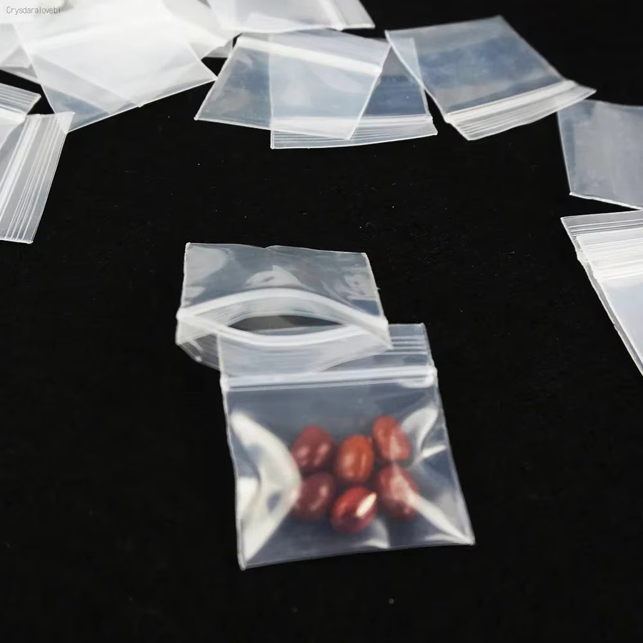 1000 Stück Transparente PE Druckverschlussbeutel Wiederverwendbare Mini Zipper Bags aus Kunststoff - Bild 3