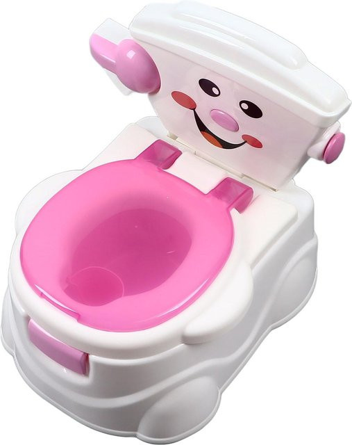 Ergonomische Töpfchentrainingstoilette für Kleinkinder von TOMTOP JMS in Pink aus Polypropylen mit integrierter Trittstufe - Bild 1