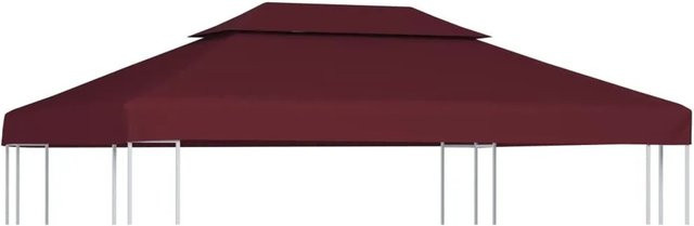 vidaXL Pavillon-Dach mit Lüftungsdach aus Polyester in Bordeauxrot, B x T: 4 x 3 m - Bild 1