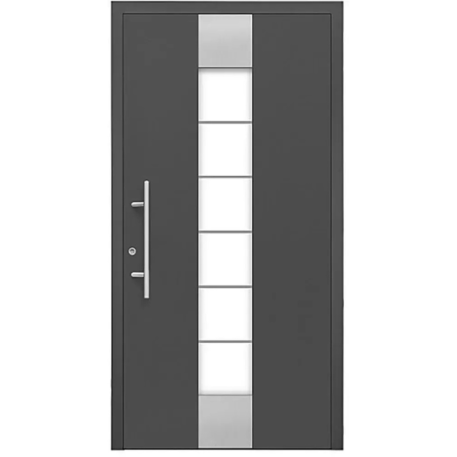 Splendoor Aluminium Sicherheitshaustür Moderno RC3 M310 Premium in Anthrazit mit Glaseinsatz, B/H: 110 x 210 cm, Anschlag Links - Bild 2