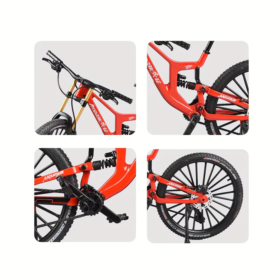 HRZPACT Legierungs-Mountainbike-Modell, Maßstab 1:6, Rot - Bild 2
