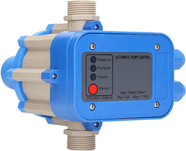 Koogeelife Wasserpumpen-Druckschalter Einstellbarer Regler Blau Grau - Bild 1