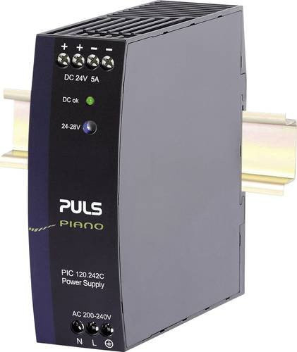 PULS Piano Hutschienen-Netzteil 24 V/DC 5A 120W in Schwarz - Bild 1