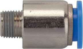 Riegler Gerade Steckverschraubung Blaue Serie, rund, R 1/2, Durchmesser: 14 mm, Blau - Bild 1