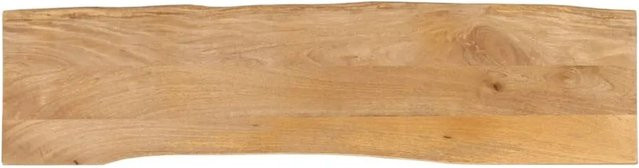 vidaXL Tischplatte aus Massivholz Mango mit Baumkante, Braun, B: 180 cm, T: 40 cm, H: 3,8 cm - Bild 1
