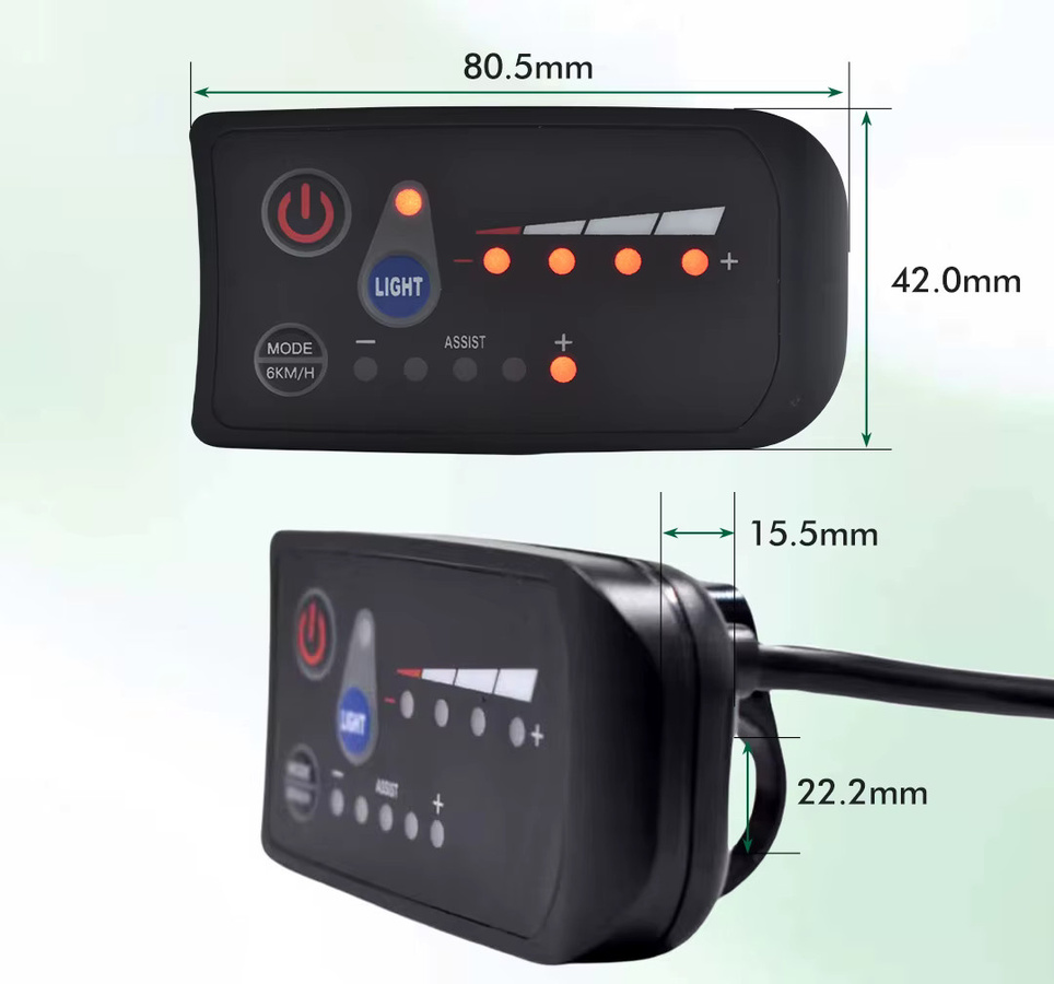 Mcezdy UART 2 S810 LCD LED-Display für Elektrofahrräder und E-Scooter, Farbcomputer Fahrrad-Tachometer in Schwarz - Bild 5