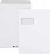 SECURITEX Versandtasche Expander DIN C4 weiß, 100er Packung, selbstklebend - Bild 1