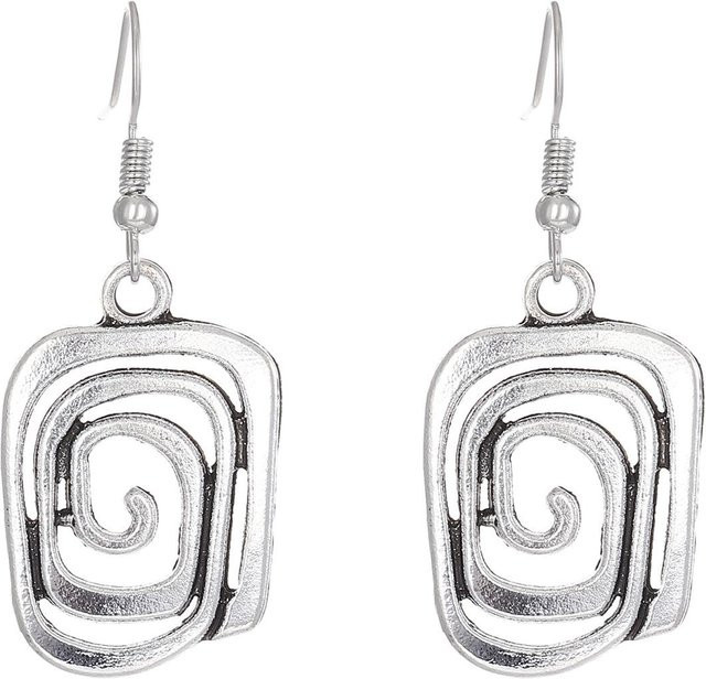 YULIN Ohrringe, Geometrische Vortex Spirale, Silber, Damen - Bild 1