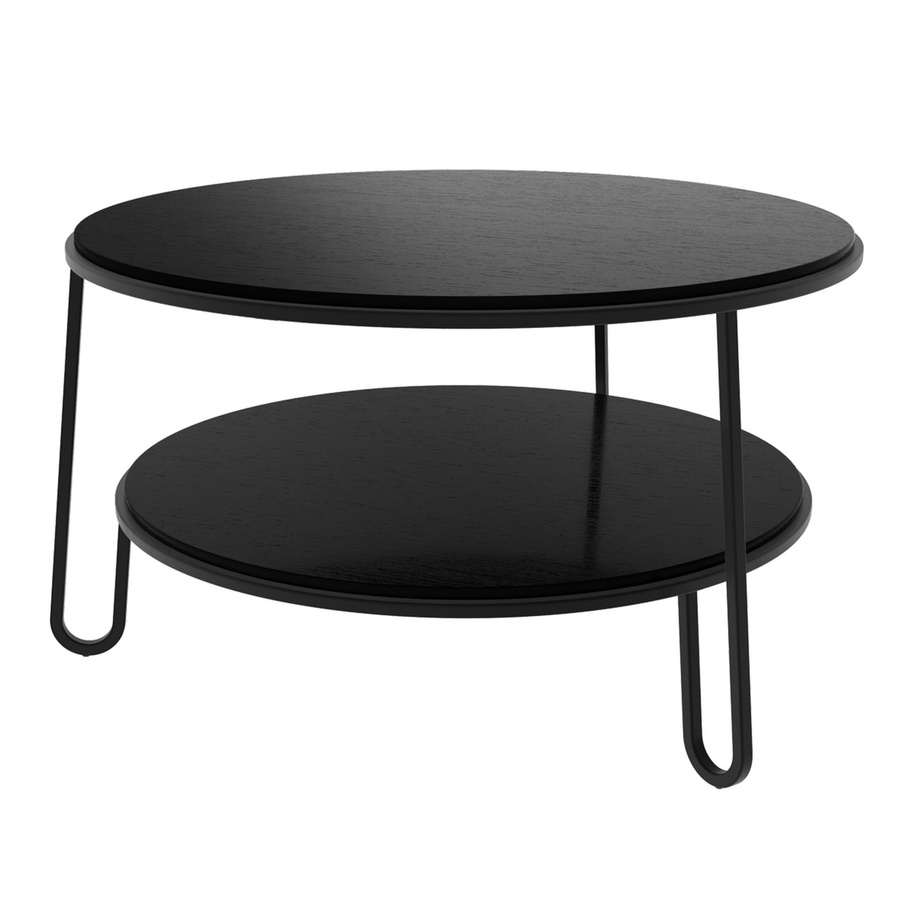 Harto Eugenie Couchtisch in Schwarz aus MDF und Metall - Bild 2