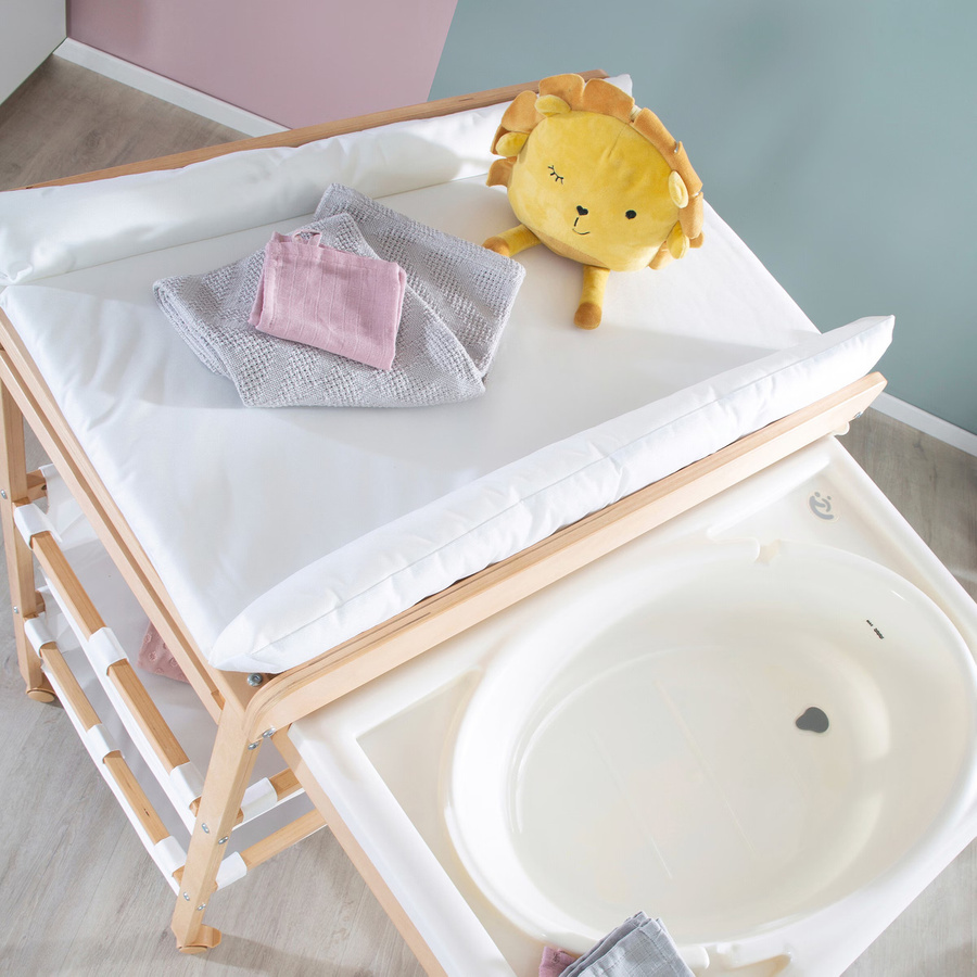 Roba Bade- und Wickelkombination mit integriertem Baby-Pool und Wickelauflage, B/H/T: 56 x 83 x 100 cm - Bild 1