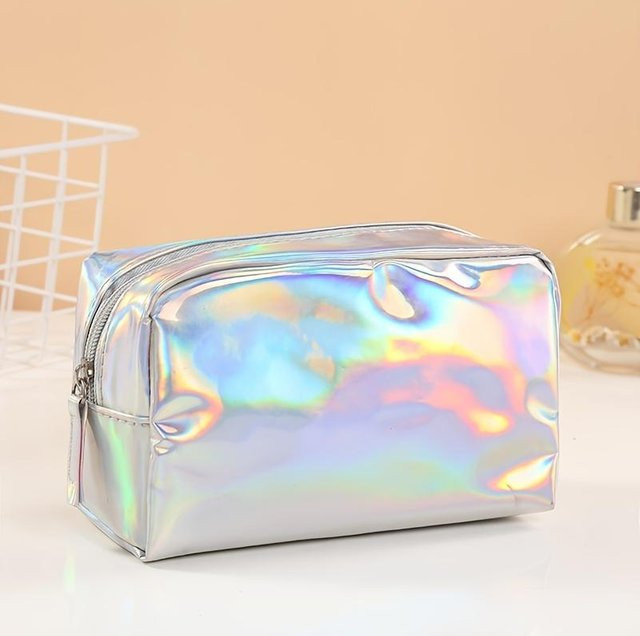 SZ-Damai Kosmetiktasche, silber, wasserdicht, Unisex - Bild 1
