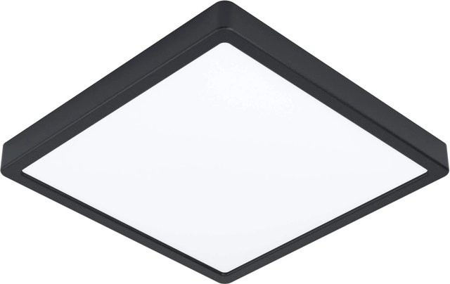 Eglo LED-Deckenleuchte Fueva 5 Schwarz, quadratisch, 4.000K, Durchmesser: 28,5 cm - Bild 1