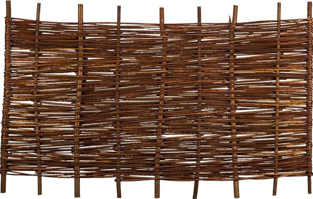 T & J Weidengeflechtzaun Aso aus Weide, Kiefer und Haselnuss in Braun, Höhe: 180 cm, Breite: 90 cm - Bild 1