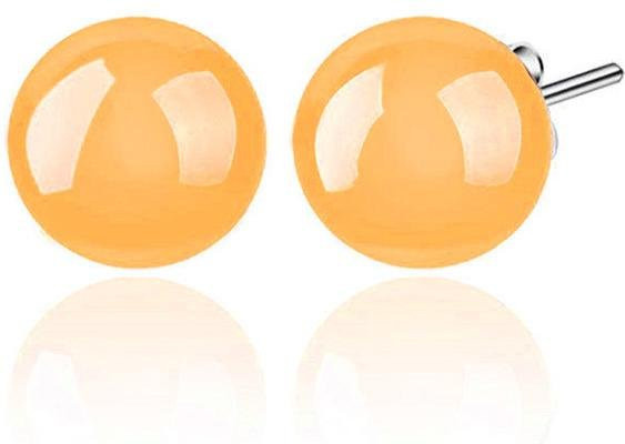 Lucky Star Jewelry Ohrstecker 925 Silber, Achat, orange, Damen - Bild 1