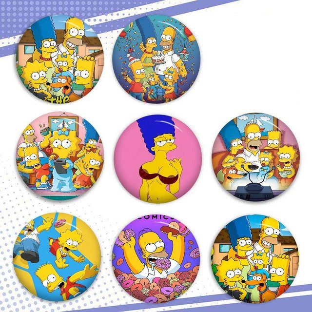 Anstecknadeln Anime S-Simpsonss Cartoon-Kunst, Broschen - Bild 1