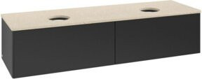 V&B Waschtischunterschrank Antao mit integrierter Beleuchtung, Wandmontage, Blau, B/T: 160 x 50 cm - Bild 1