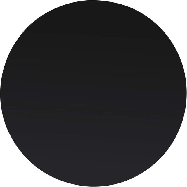 vidaXL Tischplatte aus gehärtetem Glas rund in Schwarz Durchmesser: 90 cm - Bild 1