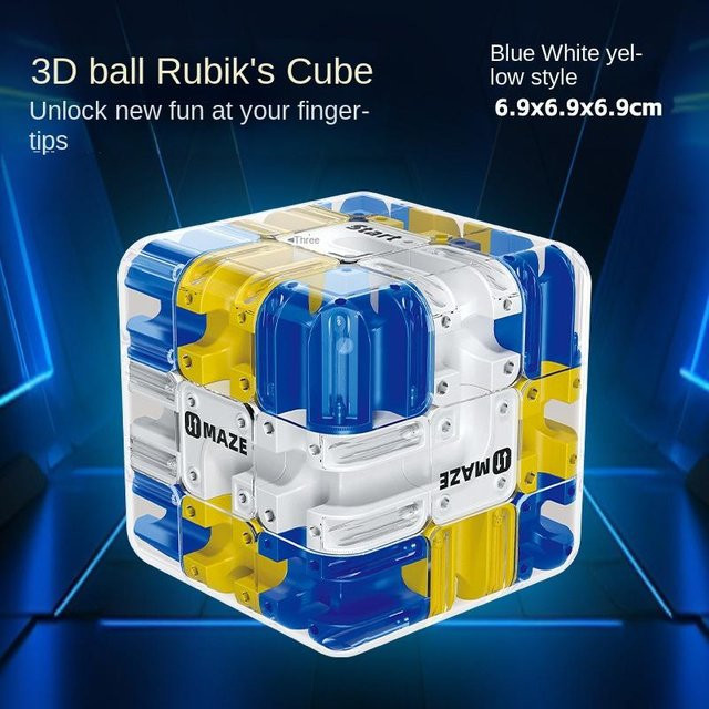 Linyi toy 3D Labyrinth Magisch Würfel Fidget Spielzeug, Bunt / Mehrfarbig, ab 6 Jahren - Bild 1