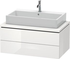 Duravit Waschtischunterschrank L-Cube in Weiß Hochglanz mit 2 Schubladen, B: 92 cm, T: 54,7 cm, H: 40 cm - Bild 1