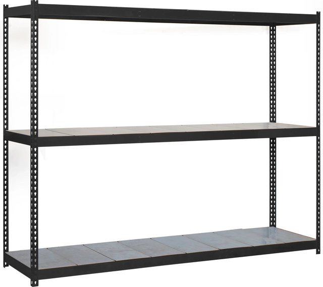 PROREGAL Schwerlastregal Metal Beast Anthrazit mit 3 Ebenen und verstellbaren Fachböden, H x B x T: 150 x 120 x 75 cm - Bild 1