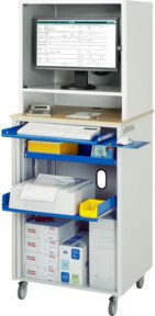 Rau Computer-Station 2075 Büro Schrank in Buche Braun B/T/H: 72 x 66 x 185 cm - Bild 1