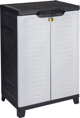 KREHER Universalschrank Elite 2 aus Kunststoff in Weiß-Schwarz, B/H/T: 65 x 97 x 45 cm - Bild 1