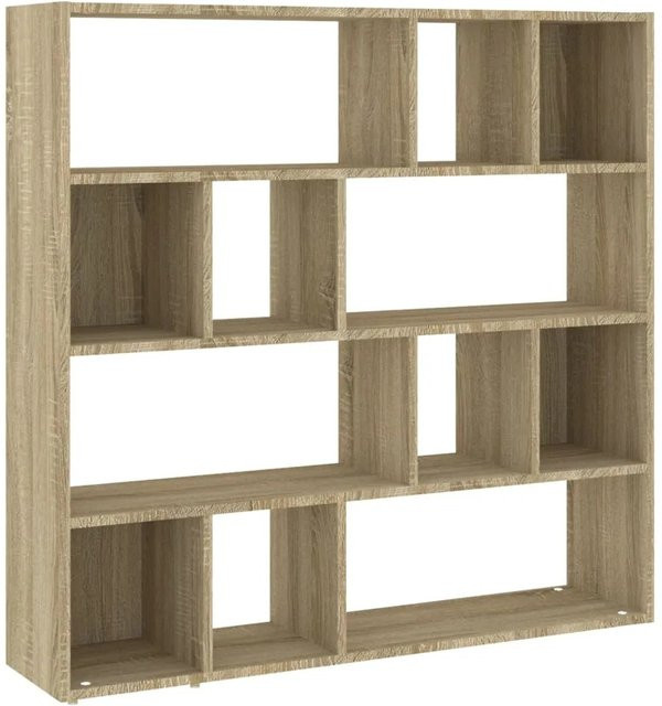 vidaXL Bücherregal und Raumteiler Sonoma-Eiche in Braun, B/T/H: 105 x 24 x 102 cm - Bild 1