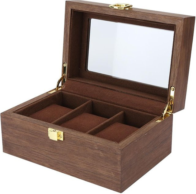Painter Uhrenbox, 3-Gitter, Holz, Schwarz - Bild 1