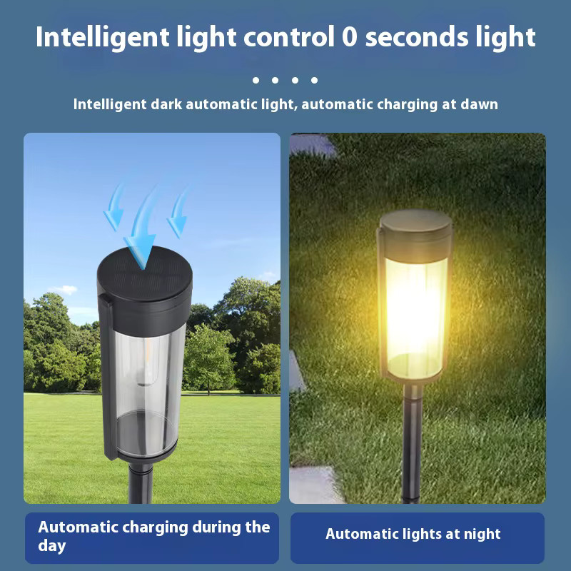 ESMARTER Solar LED Bodenleuchte für Garten und Terrasse, Regendichte Außenbeleuchtung in Schwarz, Warmweiß - Bild 2