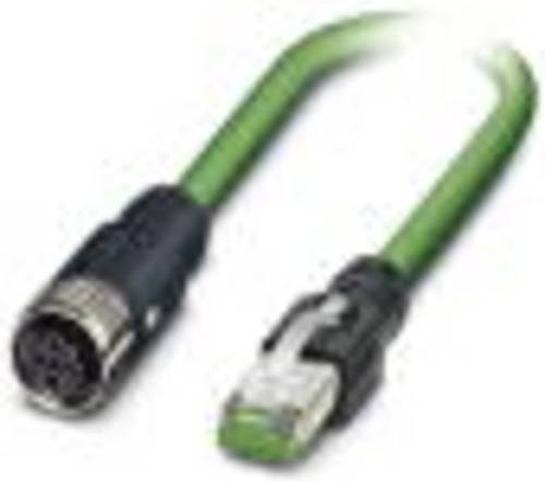Phoenix Contact 1407532 Sensor-Aktor-Anschlussleitung Cat5e Ethernet LAN in Grün, Länge: 1,00 m, 4 Polzahl - Bild 1