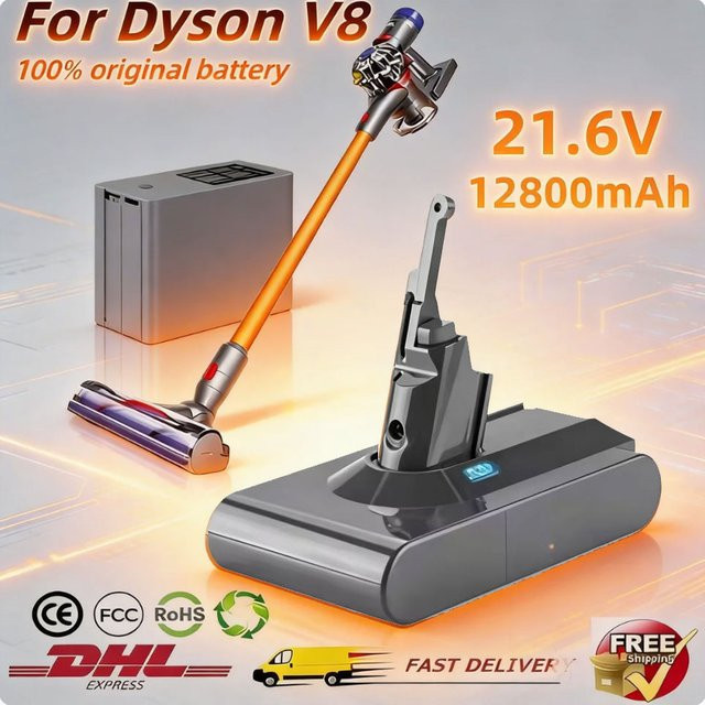 Ersatzakku für Dyson V8 mit 12800mAh und 21,6V - Bild 1