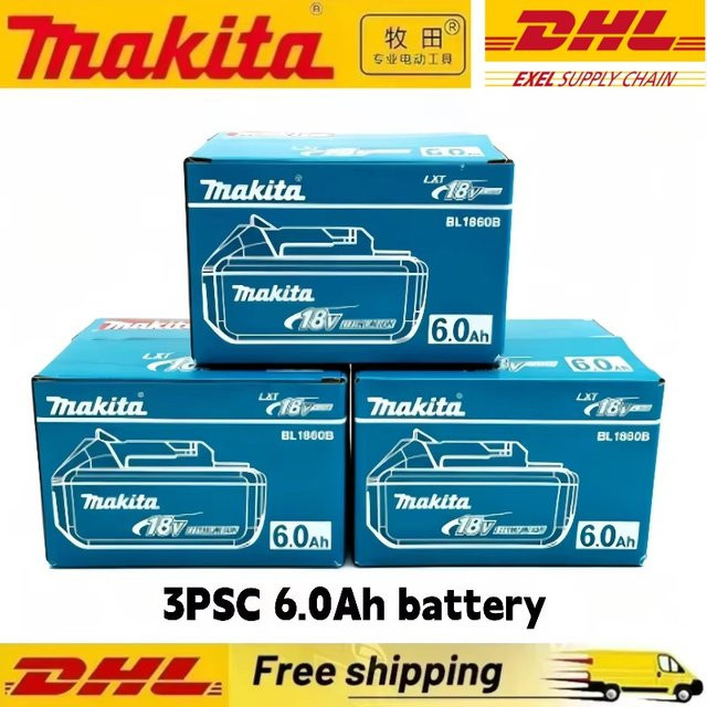 Makita 18V Akku 6Ah mit Akkuanzeige für Elektrowerkzeuge kompatibel mit BL1830 BL1840 BL1850 - Bild 1
