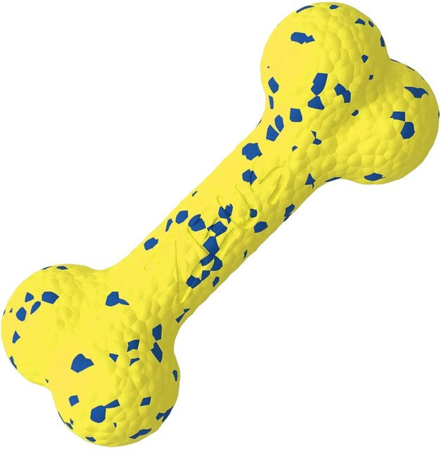 Zeus Nitro Knochen Hundespielzeug, 16 cm, Gelb-Blau - Bild 1