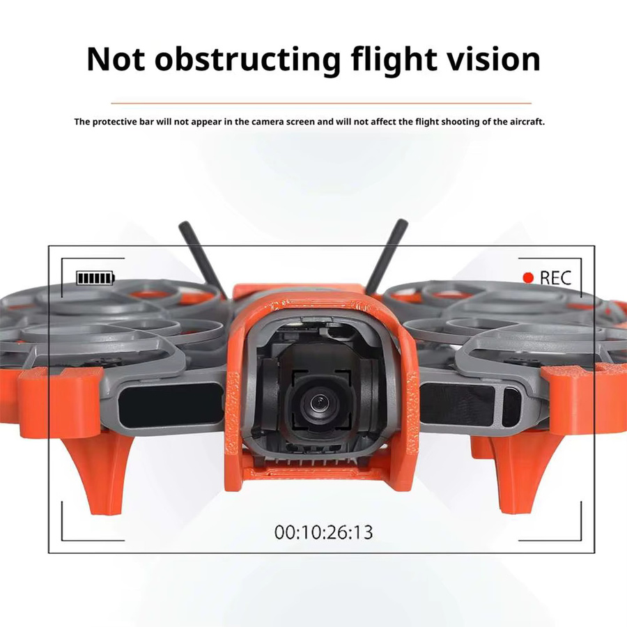 DJI NEO2 Propeller-Schutzring mit Klingenabdeckung und Kollisionsschutz in Grau und Orange - Bild 4