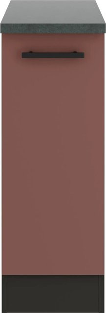 OPTIFIT Nizza407 Küchen-Unterschrank in Rostrot mit modernem Design und melaminbeschichteter Qualitätsspanplatte, Breite: 30 cm - Bild 1