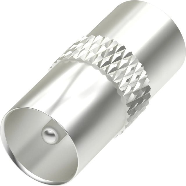 Hama Antennen-Adapter Koax-Stecker auf Koax-Stecker in Silber - Bild 1