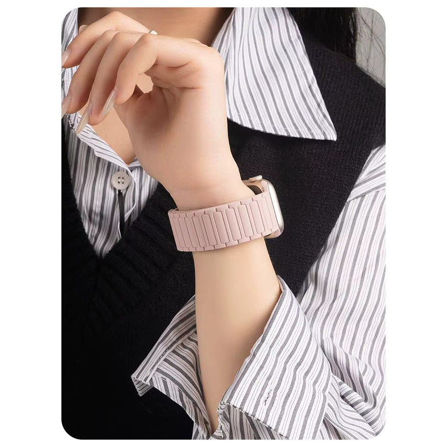Huawei Silikon-Magnetarmband mit Hülle, Schwarz, Huawei Fit 4 Pro, Fit 4, Fit 3 - Bild 2
