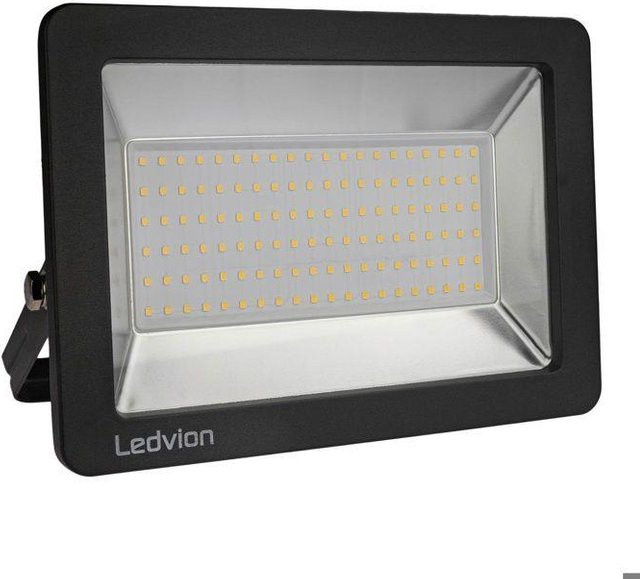 Ledvion LED-Strahler Schwarz 100W 8500 Lumen 4000K IP65 Floodlight - Bild 1
