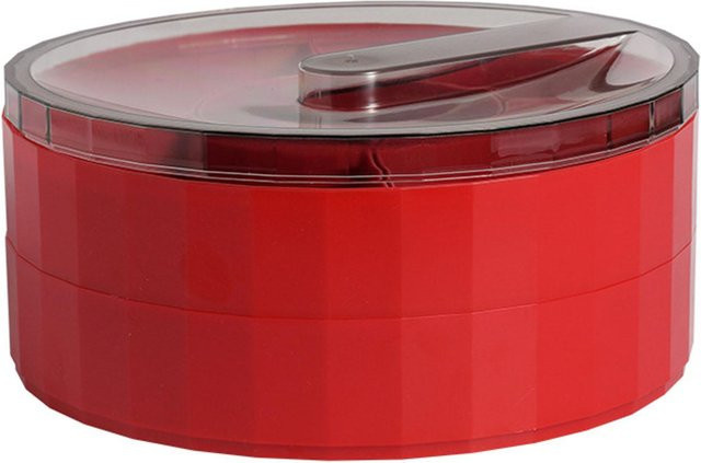 Drehbare Servierplatte von CosyHome in Rot, doppelschichtige Servierschale für Nüsse, Süßigkeiten und Snacks - Bild 1