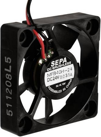 SEPA Axiallüfter MFB40H12 Schwarz 12 V/DC 185 l/min B/H/T: 40 x 40 x 10 mm - Bild 1