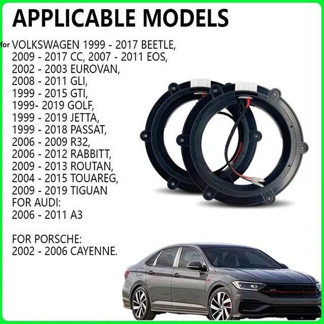 Auto-Lautsprecheradapter Audio-Halterung für Volkswagen Magotan Sagitar Tiguan und Skoda Octavia, 6,5 und 8 Zoll, mit verlustfreiem Stecker, Schwarz - Bild 1
