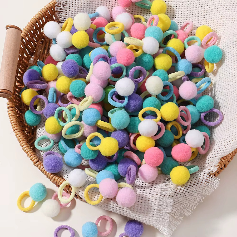 Haarbänder Plüsch Ball, Kinder, 20 Teile/Los - Bild 4