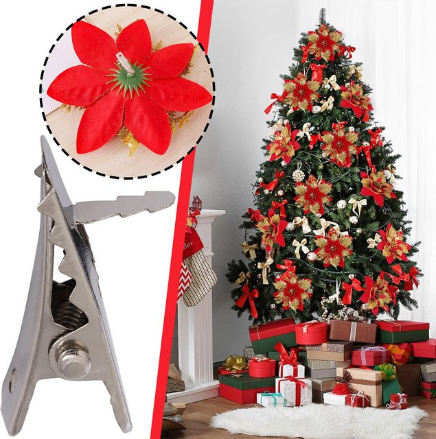 Multifunktionale Mini-Metallklammern in Silber für deine Weihnachtsbaumdekoration - Bild 1