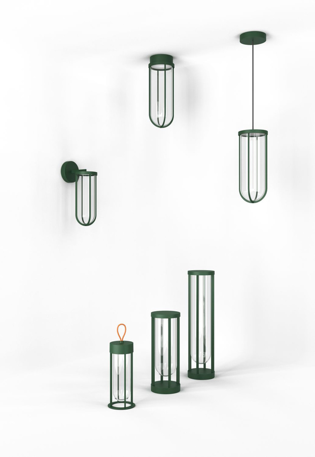 Flos In Vitro Unplugged Akkuleuchte Tischleuchte aus Aluminium und Glas in Grün mit dimmbarer LED - Bild 2