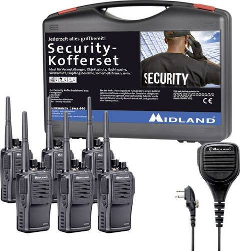 Midland G15 Pro NC PMR Handfunkgerät 6er Set in Schwarz - Bild 1